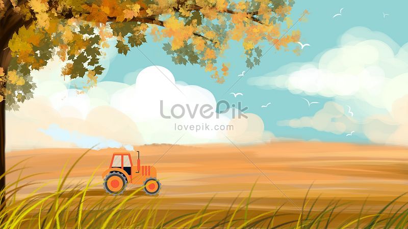 秋の風景手描きイラストイメージ 図 Id Prf画像フォーマットjpg Jp Lovepik Com
