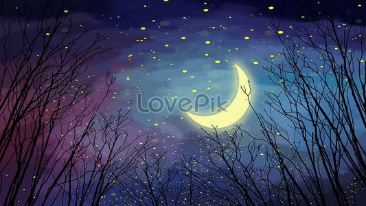 The Moon In The Night Sky Picture And HD Photos | Free Download On Lovepik