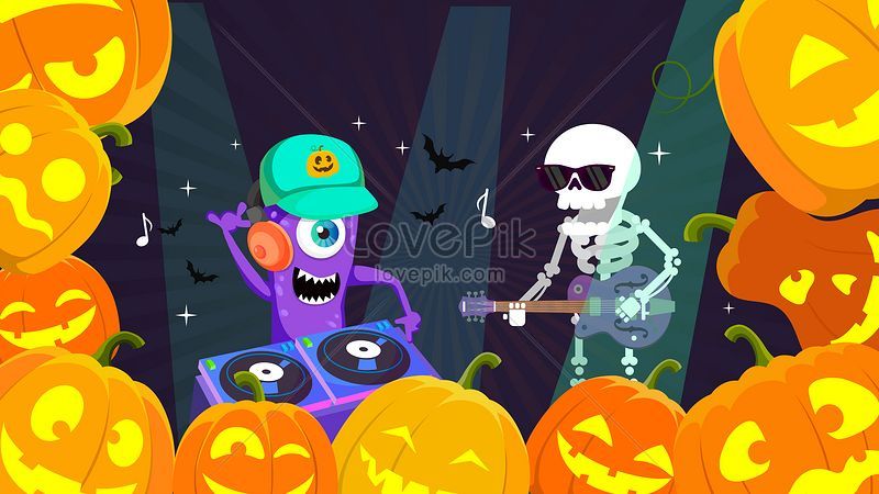 Ilustración De Fiesta De Halloween De Dibujos Animados | PSD ilustraciones imagenes descarga gratis - Lovepik