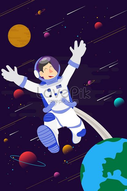 Gambar Kartun Kosmik Luar Angkasa Ilustrasi Konsep Teknologi Astronot Terbaik Unduh Gratis Di 3324