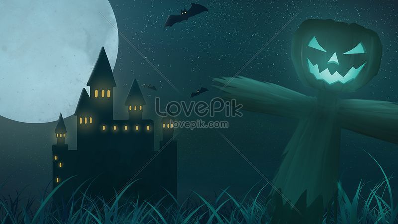 夜のハロウィーンイラスト背景イメージ 図 Id Prf画像フォーマットjpg Jp Lovepik Com