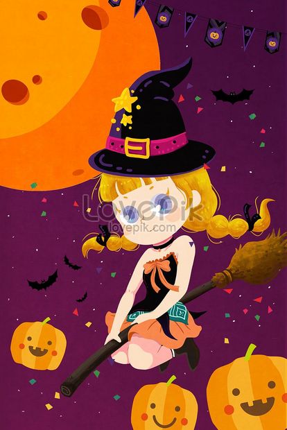 ハロウィーンかわいい魔女イラストイメージ 図 Id 630014221 Prf画像