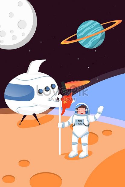 Những phi hành gia hoạt hình trong hình ảnh Cartoon Space Astronaut Landing Technology Concept Illustration sẽ đưa bạn vào thế giới của những chuyến du hành trên không gian. Cùng với đó là các thiết bị và công nghệ được tưởng tượng tuyệt đẹp, rất thú vị để khám phá.