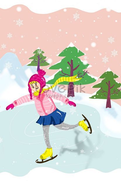 かわいい女の子スケート手描きイラストpsdソースファイルイメージ 図 Id Prf画像フォーマットjpg Jp Lovepik Com