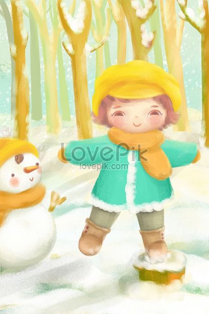 新鮮なかわいい女の子ステッピング雪の図イメージ 図 Id Prf画像フォーマットjpg Jp Lovepik Com