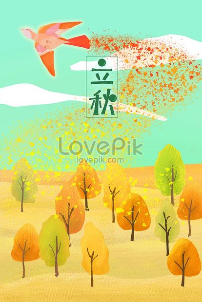 秋秋染め鳥手描きイラストイメージ 図 Id Prf画像フォーマットjpg Jp Lovepik Com