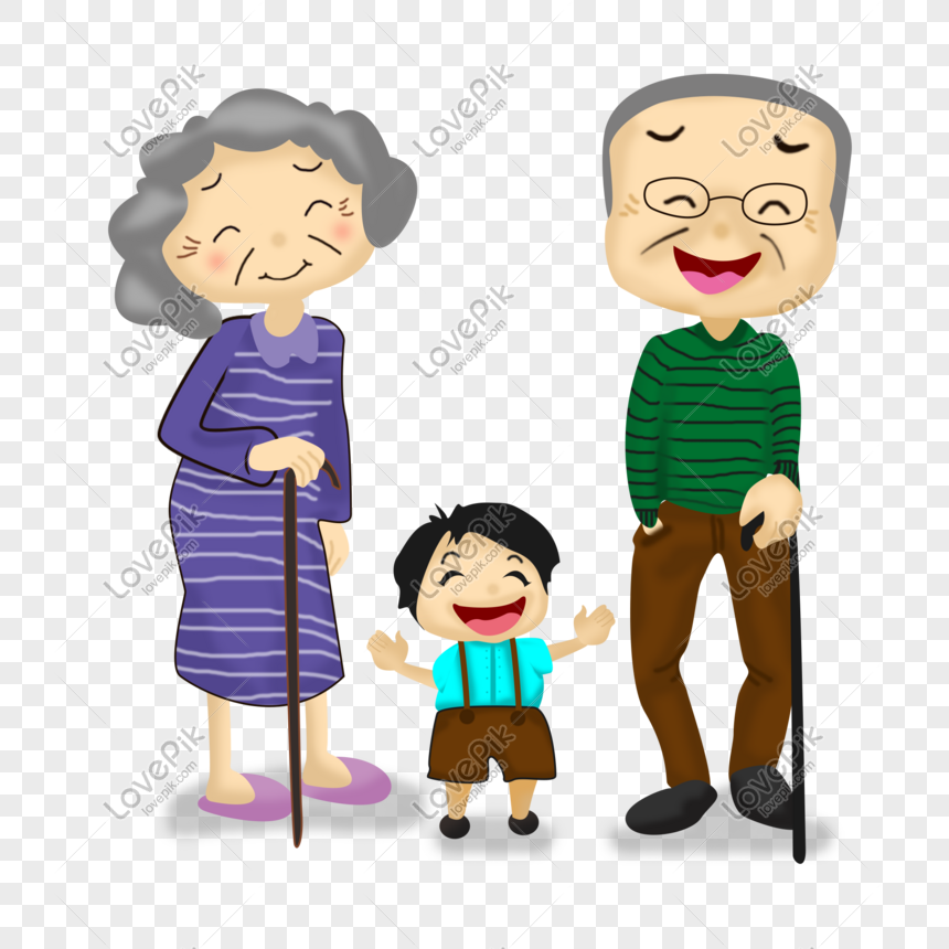Cute Cartoon Grandparents Grandson PNG Picture And Clipart Image For Free  Download - Lovepik | 649833235