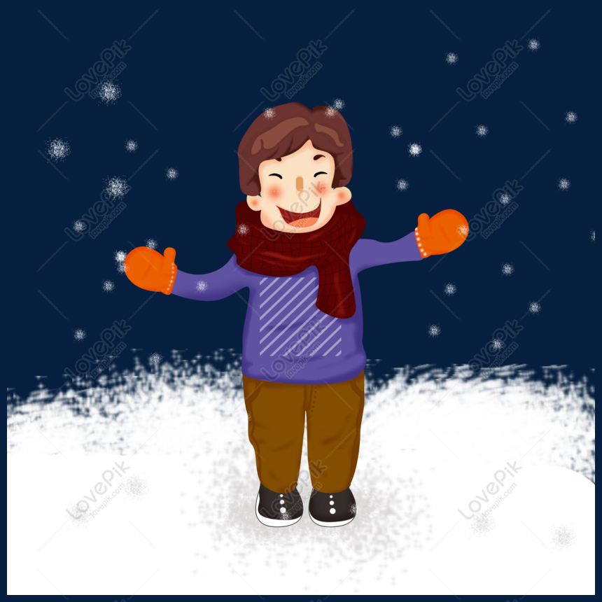 Cartoon Happy Boy On Snowy Day PNG White Transparent And Clipart Image For  Free Download - Lovepik | 649766422