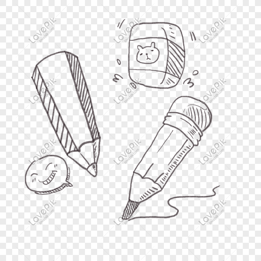 Cartoon Hand Drawn Graffiti Line Pencil Eraser PNG Image And Clipart Image  For Free Download - Lovepik | 649834048