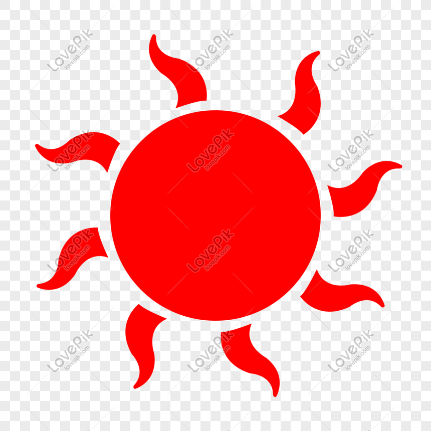 Red Cartoon Hand Drawn Sun PNG Free Download And Clipart Image For ...