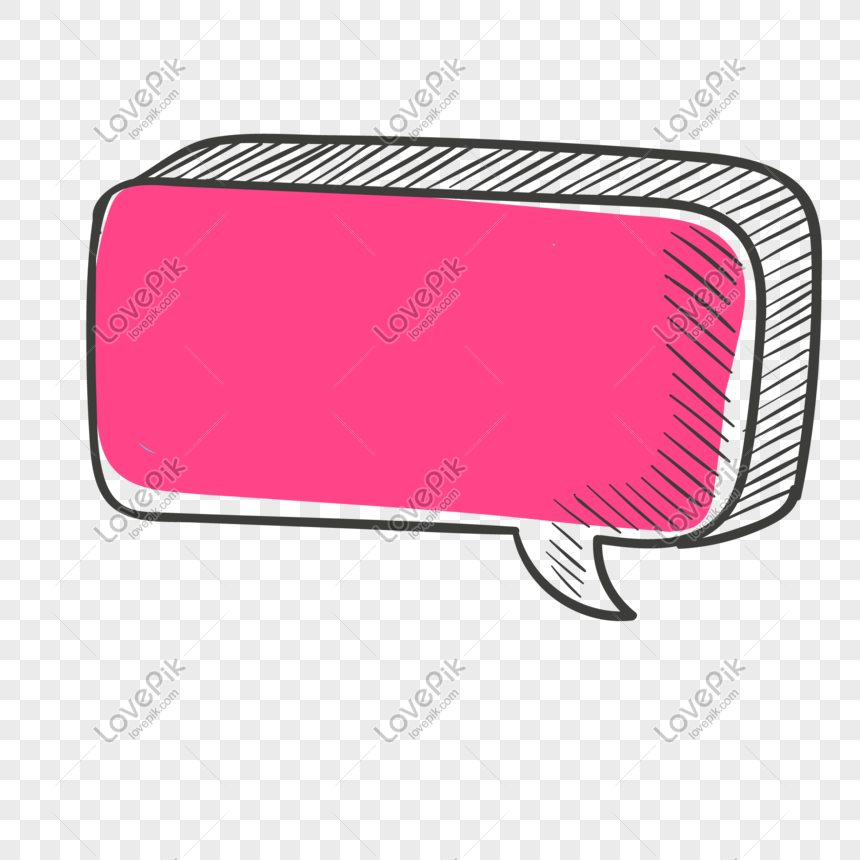 Red doodle comic style speech bubble, Red, eye-catching, emphasized png picture