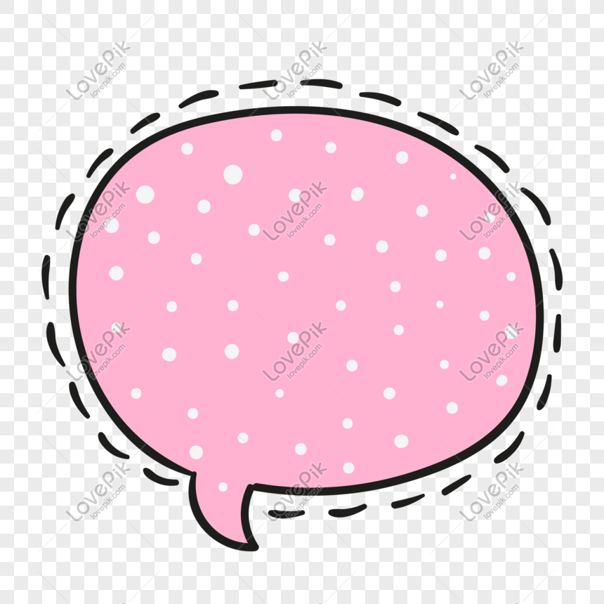 Pink cute wave dot speech bubble, Pink, eye-catching, emphasized png white transparent