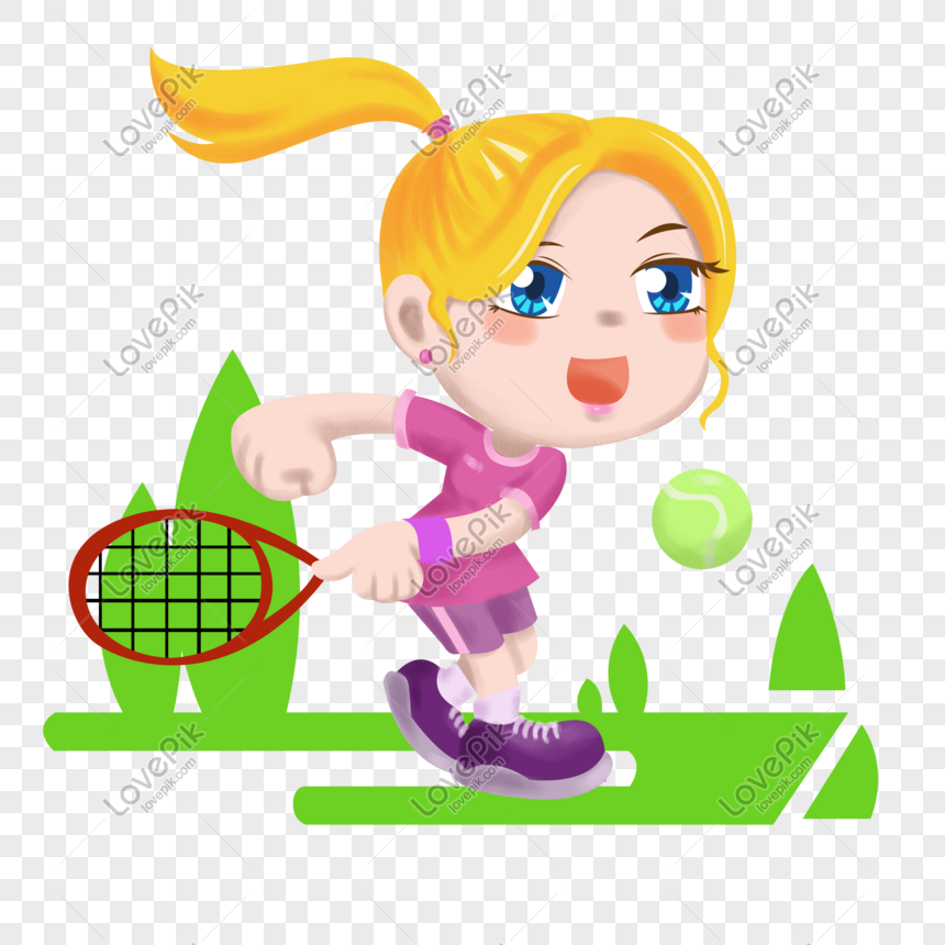 テニスの女の子の漫画スポーツ子供のイラストイメージ グラフィックス Id Prf画像フォーマットpsd Jp Lovepik Com
