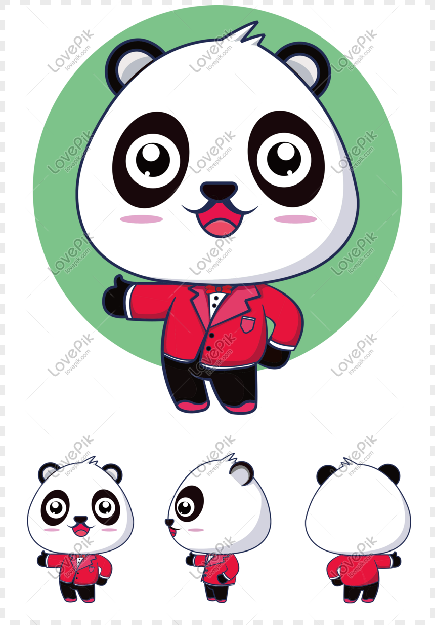 Desain Gambar Kartun Panda Kreatif PNG Grafik Gambar Unduh Gratis Lovepik