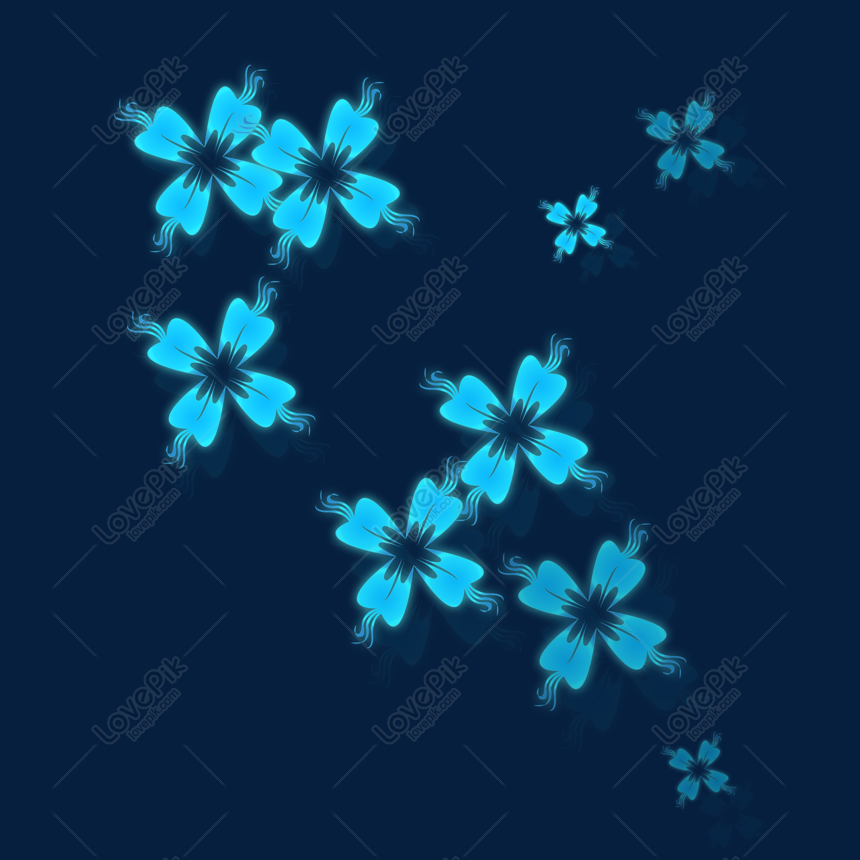 blue falling flowers png material png image picture free download 649985871 lovepik com blue falling flowers png material png