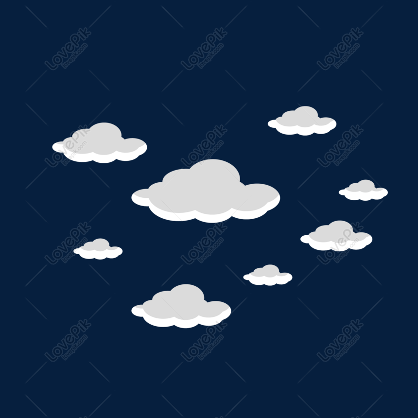 Hình ảnh Vẽ Tay Bầu Trời Xám Với Những đám Mây đen PNG Miễn Phí ...