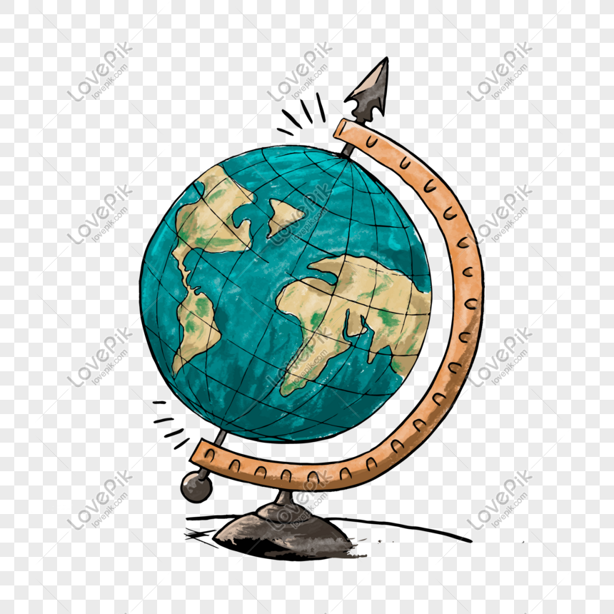 Earth planet. Doodle icon of globe. Hand drawn... - Stock Illustration  [101200094] - PIXTA
