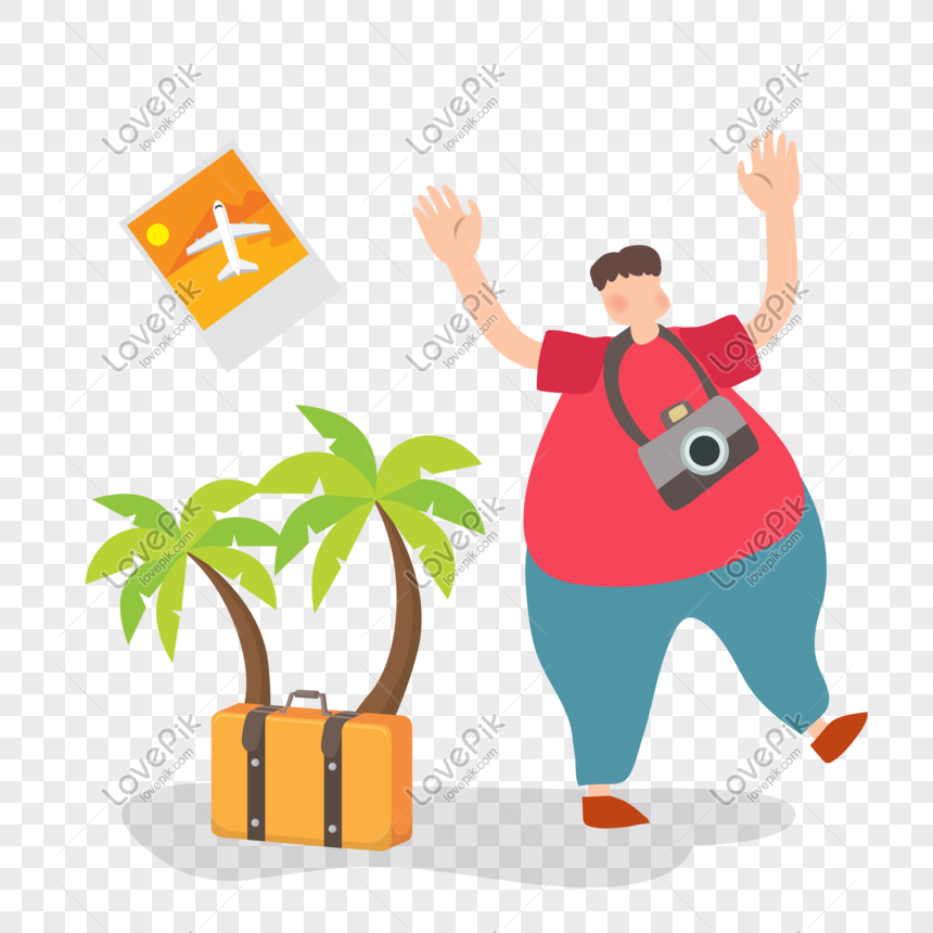 Exaggerated Color Flat Cartoon Boy Travel Season Design PNG Transparent And  Clipart Image For Free Download - Lovepik | 610082306