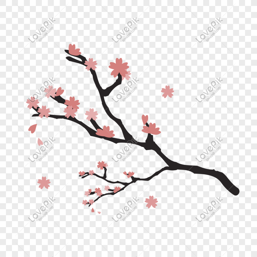 Romantic Cherry Tree Branches Vector Free Illustration Png Image Picture Free Download 610090525 Lovepik Com