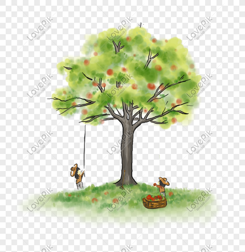 Día Del Trabajo árbol De Manzana Dibujado A Mano PNG Imágenes Gratis -  Lovepik