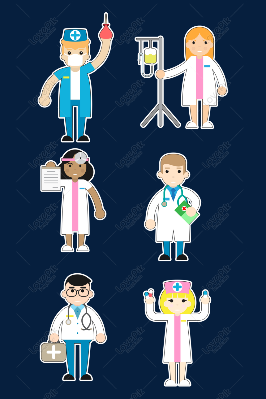 Vector De Dibujos Animados Hospital Doctor Enfermera PNG Imágenes Gratis -  Lovepik