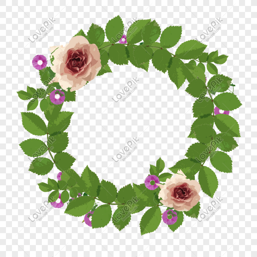 hand drawn wind spring wreath rose leaves png image picture free download 610242457 lovepik com lovepik