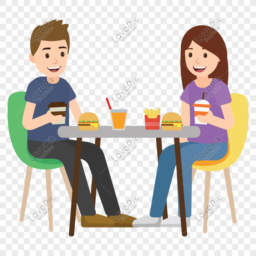 Vector Cartoon Man Sitting On A Piece Eating Burger Drinking Col PNG  Transparent Background And Clipart Image For Free Download - Lovepik |  610284910