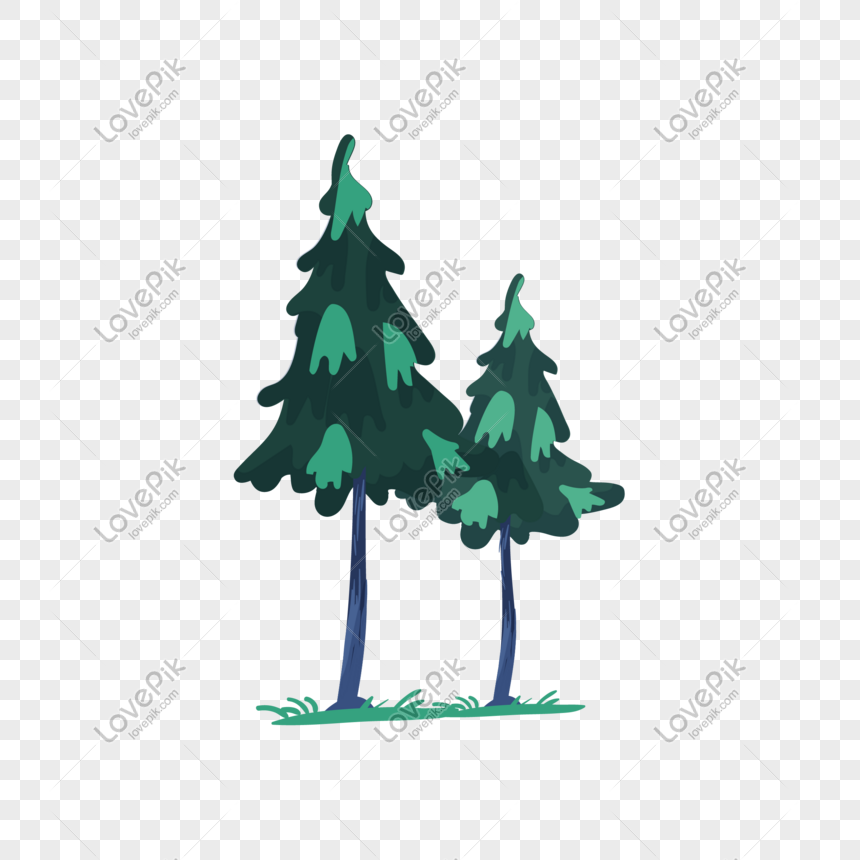 Vektor Hutan Pinus 