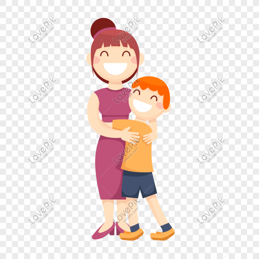 Feliz Riendo Madre Y Nino Vector Material Imagenes De Graficos Png Gratis Lovepik