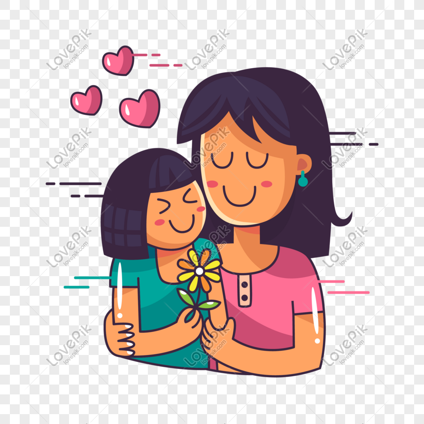 Cartoon Pair Of Loving Mother And Daughter Vector Material PNG Image Free  Download And Clipart Image For Free Download - Lovepik | 610293591