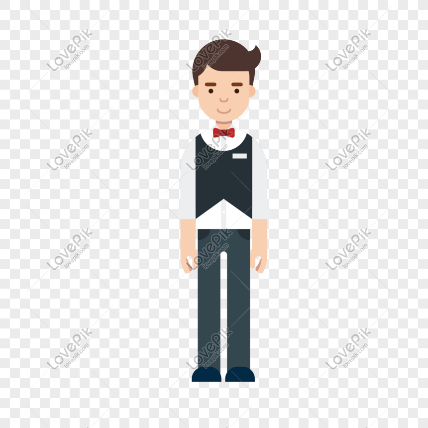 Cartoon Hotel Male Waiter Vector Material PNG Transparent And Clipart Image  For Free Download - Lovepik | 610319996