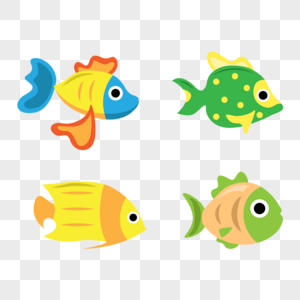 Colorful Cartoon Fish Vector PNG Picture And Clipart Image For Free ...