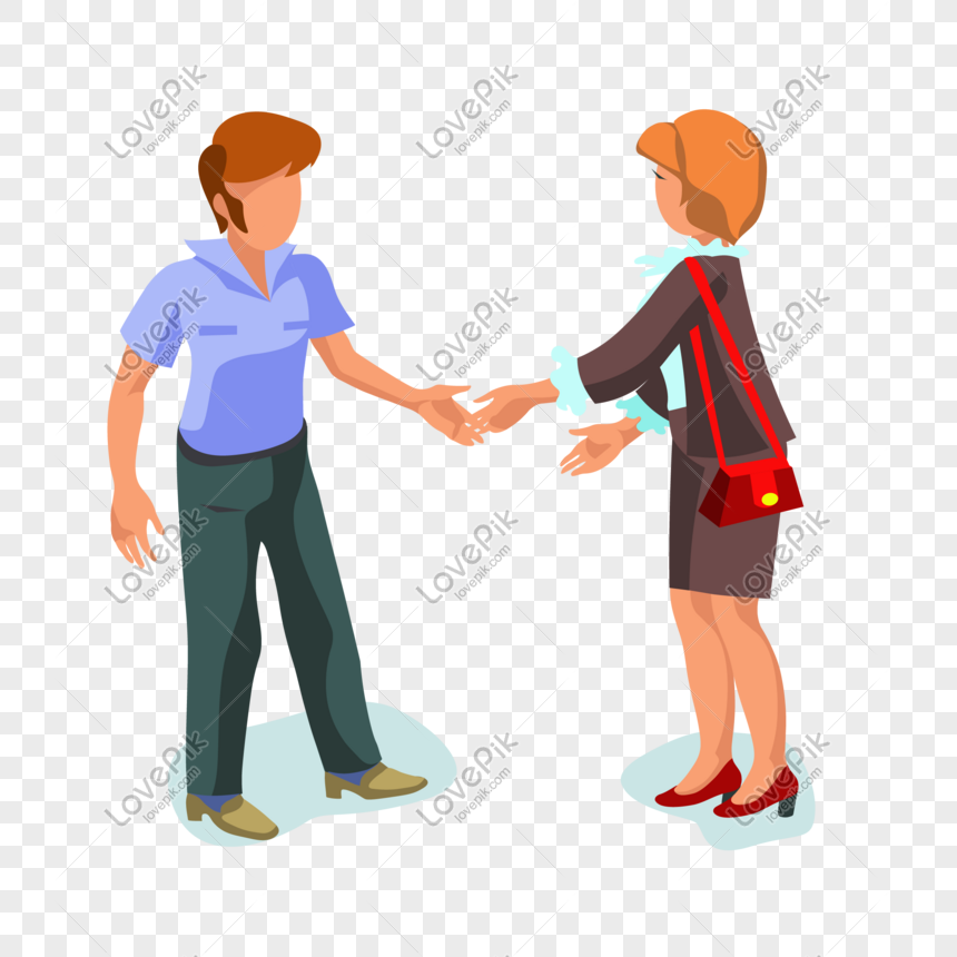 Cartoon Business People Shaking Hands Vector Material PNG Transparent And  Clipart Image For Free Download - Lovepik | 610351066