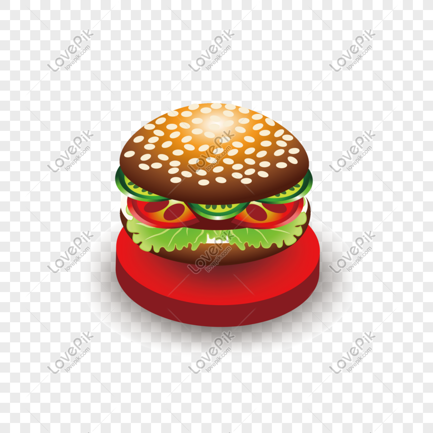 Hình ảnh Cartoon Thực Tế Vật Liệu Vector Hamburger PNG Miễn Phí Tải Về -  Lovepik