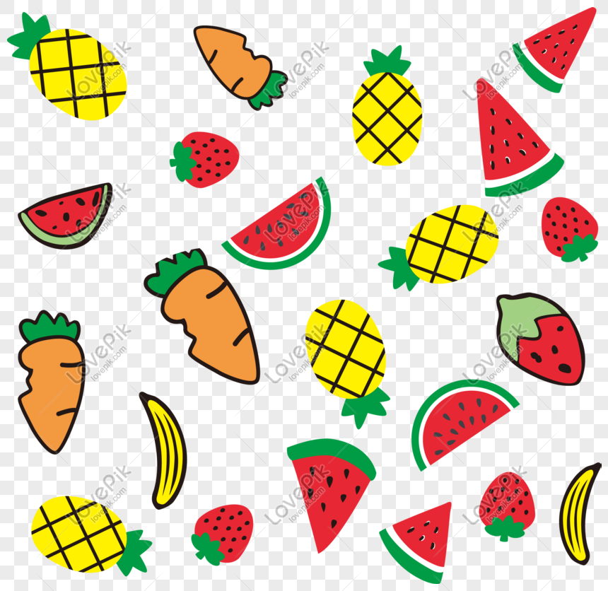 Summer Cartoon Cute Fruit Vector Material Png PNG Free Download ...