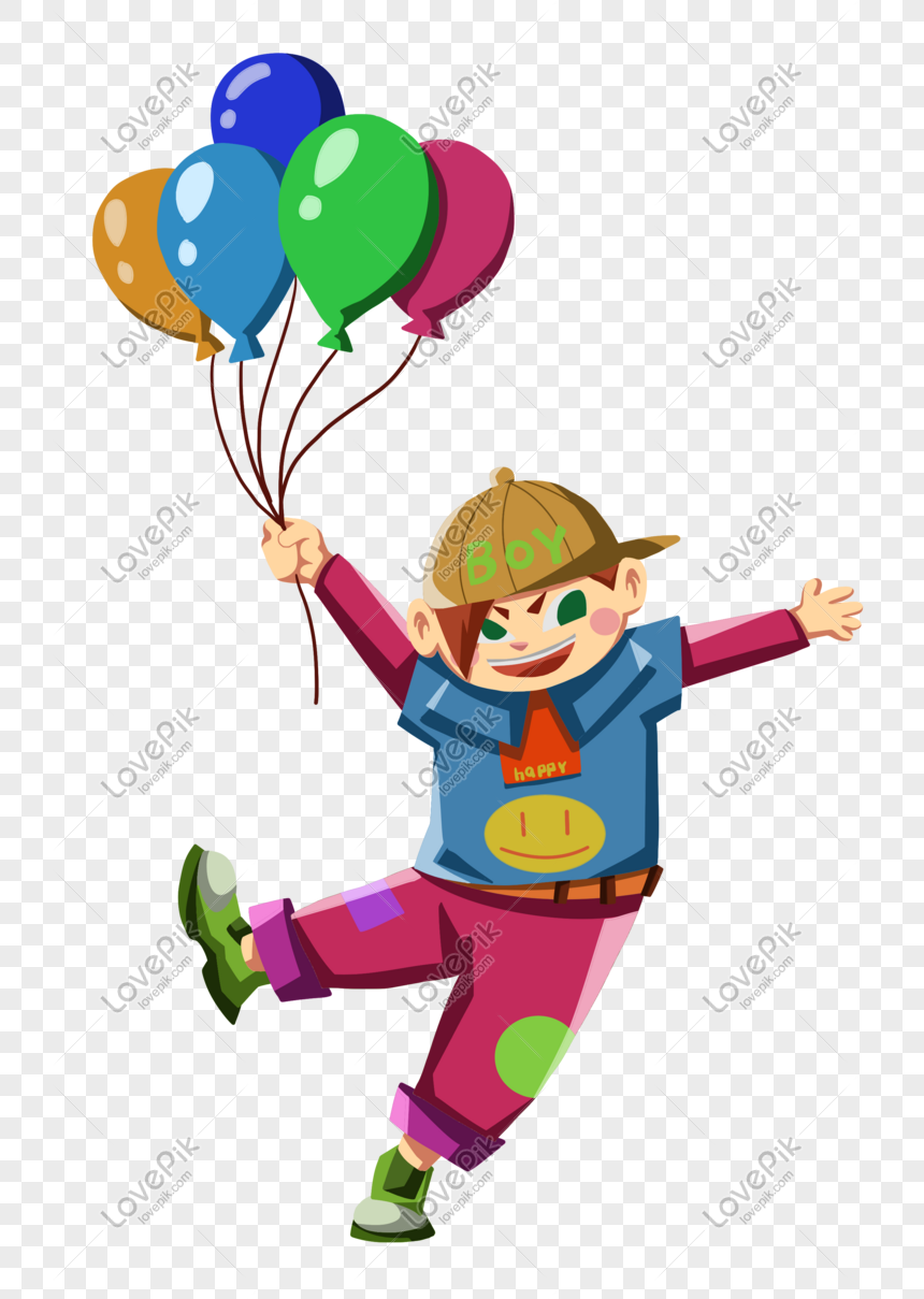 Childrens Day Balloon Little Boy Free Button Element PNG Transparent  Background And Clipart Image For Free Download - Lovepik | 610390240