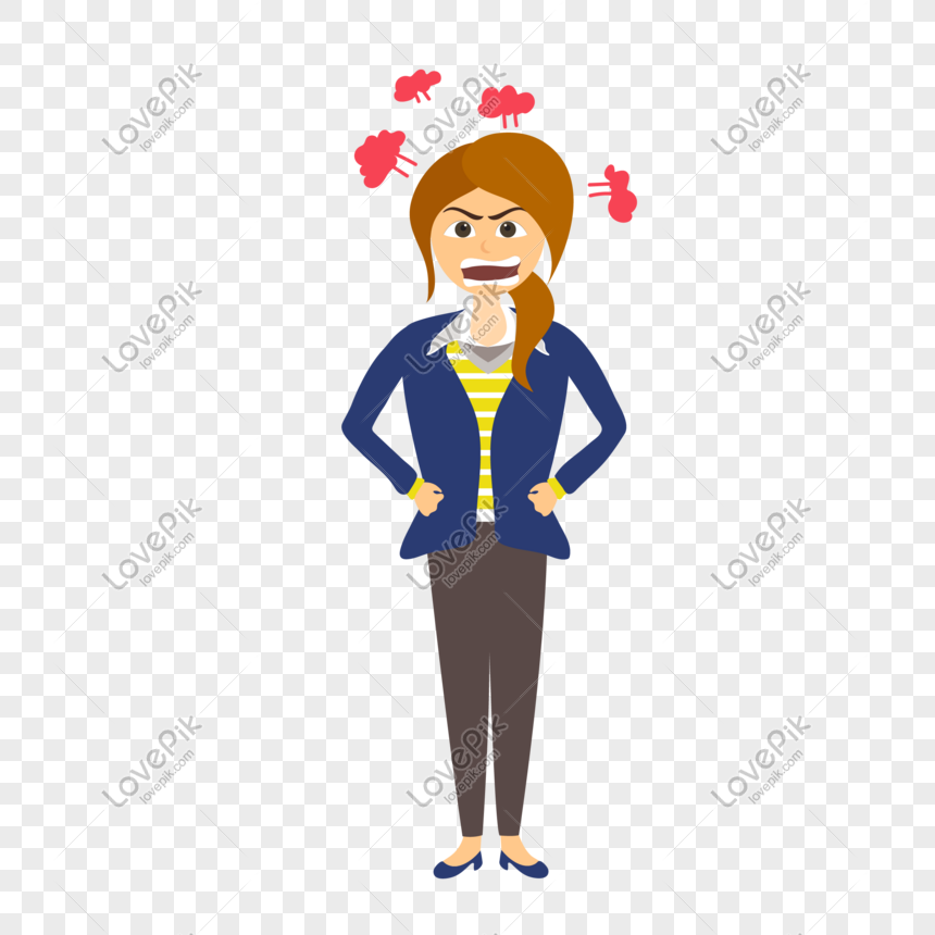 Cartoon Angry Woman Vector Material PNG Hd Transparent Image And Clipart  Image For Free Download - Lovepik | 610416904