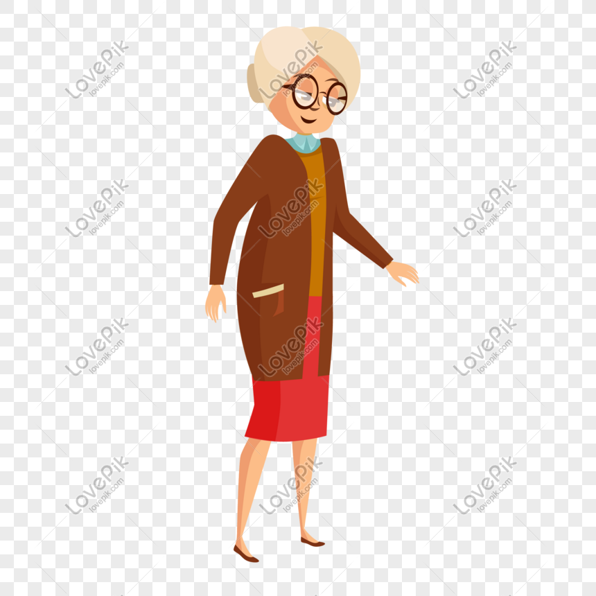 Cartoon Grandmother Wearing Glasses Vector Material PNG Image Free Download  And Clipart Image For Free Download - Lovepik | 610416501