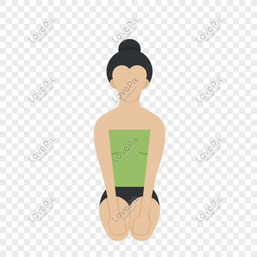 Clipart of a Fit Woman in Purple Stretching in the Pavanamuktasana Yoga Pose  - Royalty Free Vector Illustration by Lal Perera #1199161