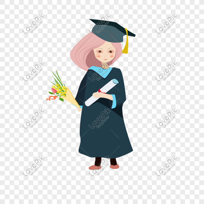 Graduation Girl Cartoon Character Graduation Character Cartoon G PNG  Transparent Background And Clipart Image For Free Download - Lovepik |  610423550