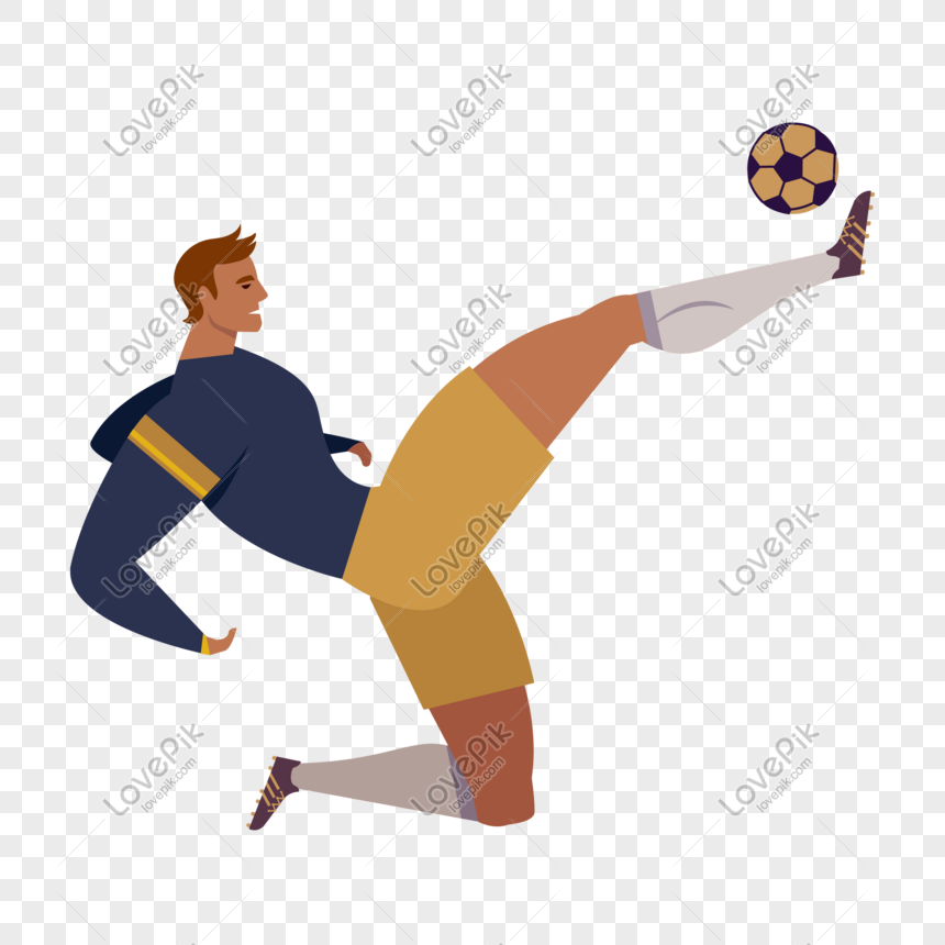 Football player pose collection 3 Royalty Free Vector Image