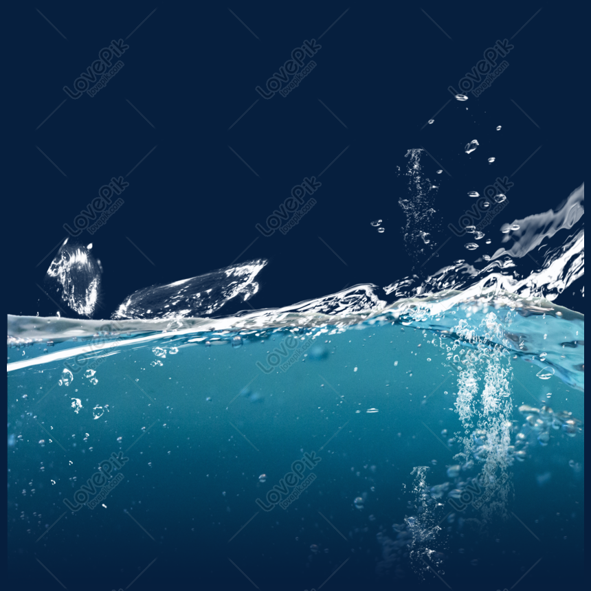 Blue fresh water wave effect elements PNG and Clipart