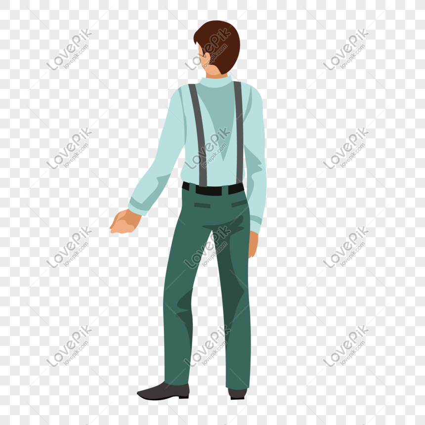 Free Vectors - Young Boy Character Showing Peace Sign, Back Pose. |  FreePixel.com