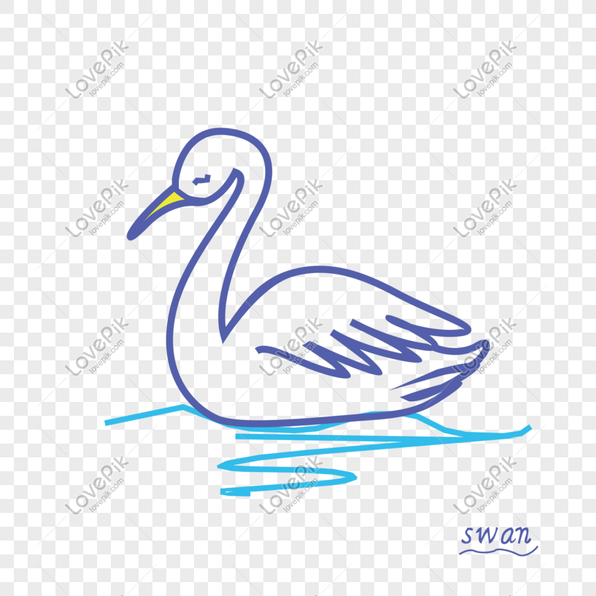 cartoon vector swan free element png image picture free download 610436695 lovepik com cartoon vector swan free element png