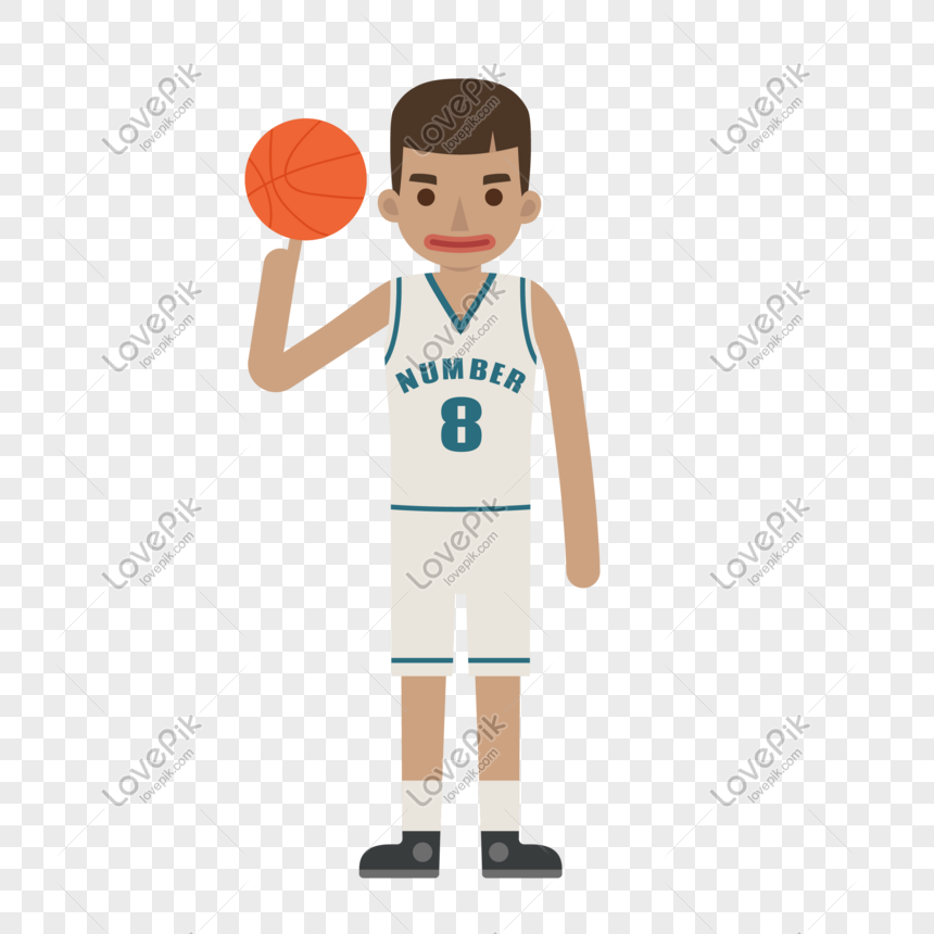 boy basketball player cartoon