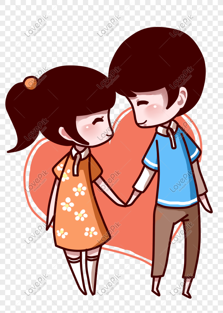 Valentine Couple Holding Hands Cartoon PNG Transparent And Clipart Image  For Free Download - Lovepik | 610600706
