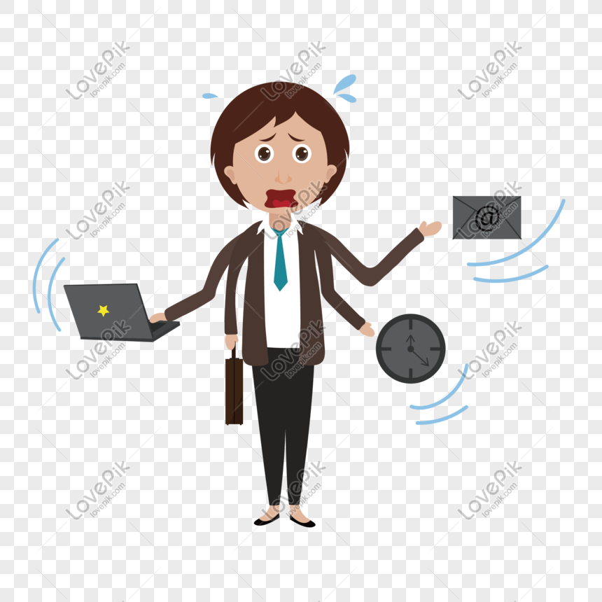 clipart busy person image