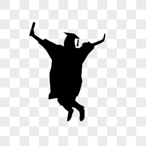 Graduation Season Jumping Student Silhouette PNG Image Free Download ...