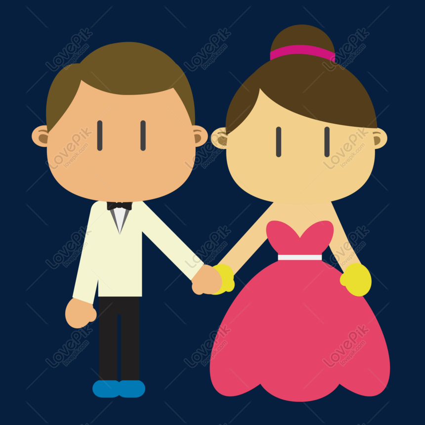 Couple cartoon free download vector wedding Vector Stock