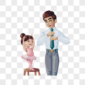Cartoon Father Daughter Images, HD Pictures For Free Vectors Download -  